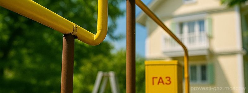 провести газ в коттедж в Лобне